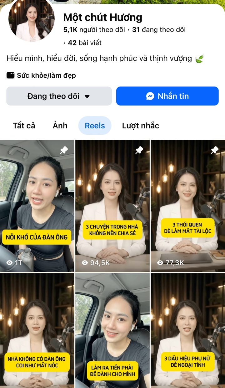 Trang Một chút Hương với video 1 triệu view