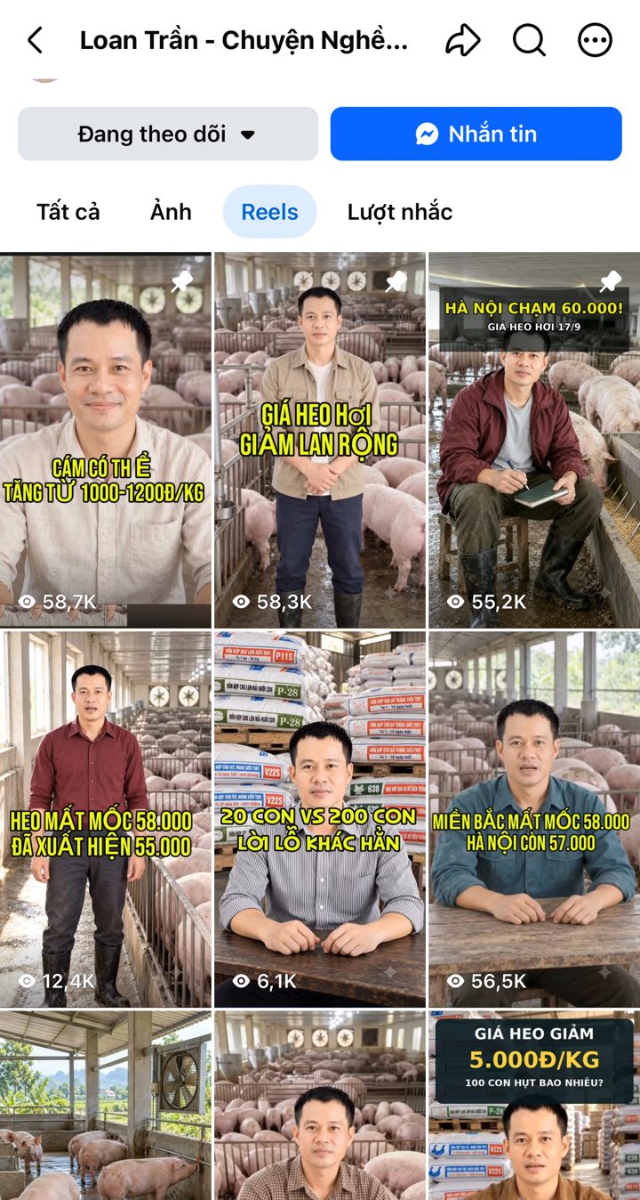 Trang Loan Trần - Chuyện nghề chăn nuôi với nhiều video hơn 55K view